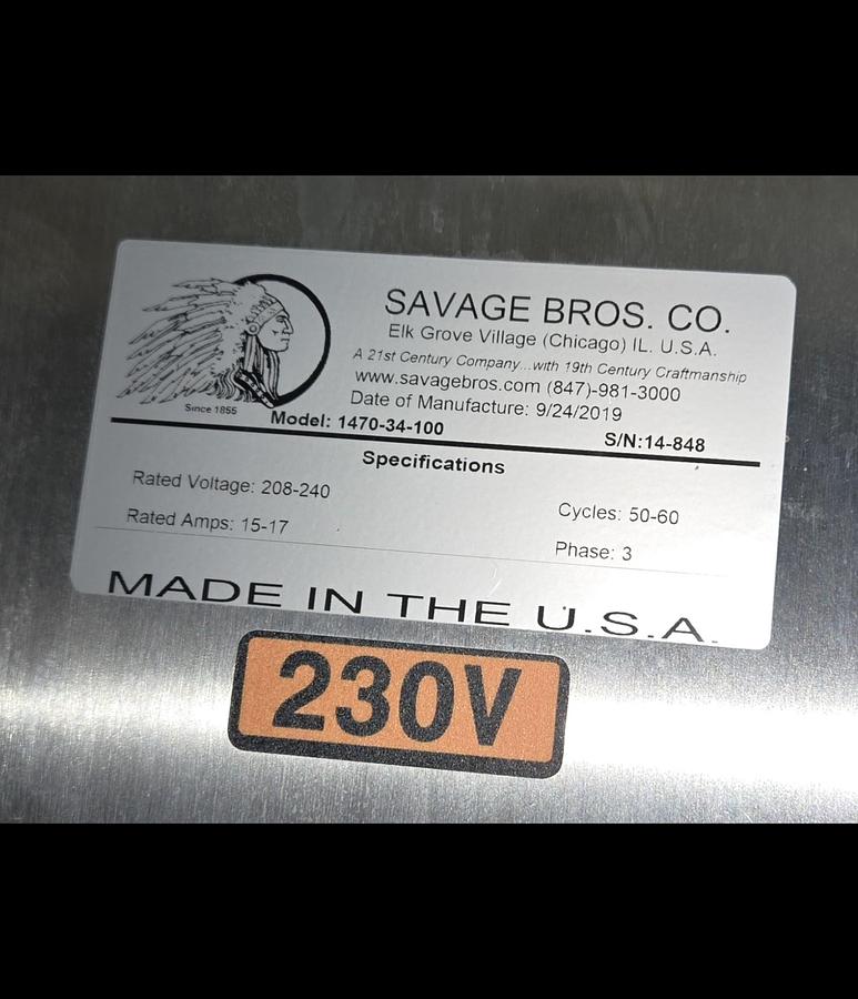 Used SAVAGE BROTHERS 450-LB CHOCOLATE PANNER TANK & PUMP, (#1072C)