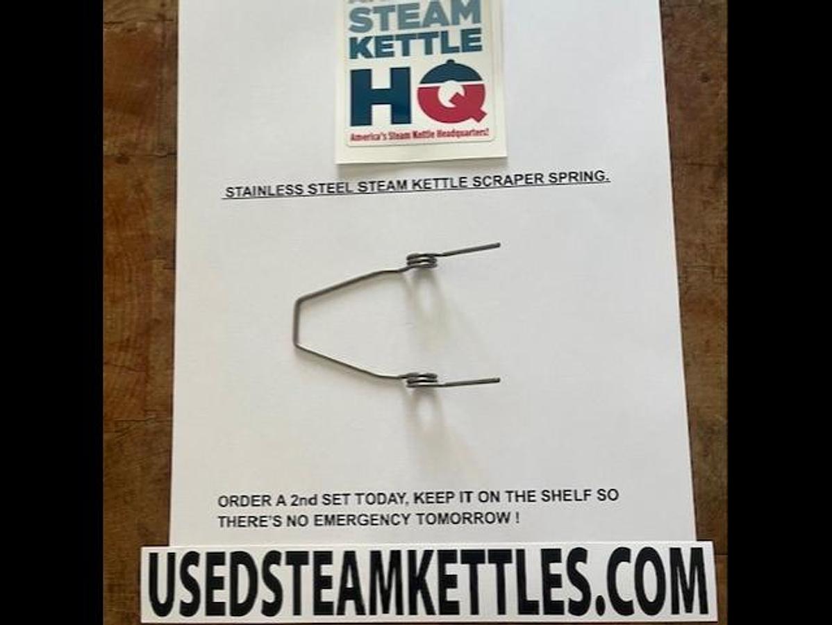   LEE STAINLESS STEEL SCRAPER SPRING FITS 3.5" x 4.5" ROUND & SQUARE FRONT KETTLE SCRAPERS !