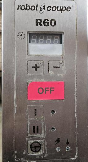 Used ROBOT COUPE #R60T, 60 QT. HIGH SPEED DIRECT DRIVE TILTING CUTTER MIXER, (#948).