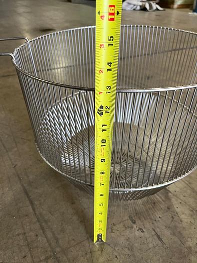 Used GROEN Z001121 STAINLESS STEEL IMMERSION BASKET for BONE BROTH, FRUIT, MEAT, PASTA, SEAFOOD (#867P).