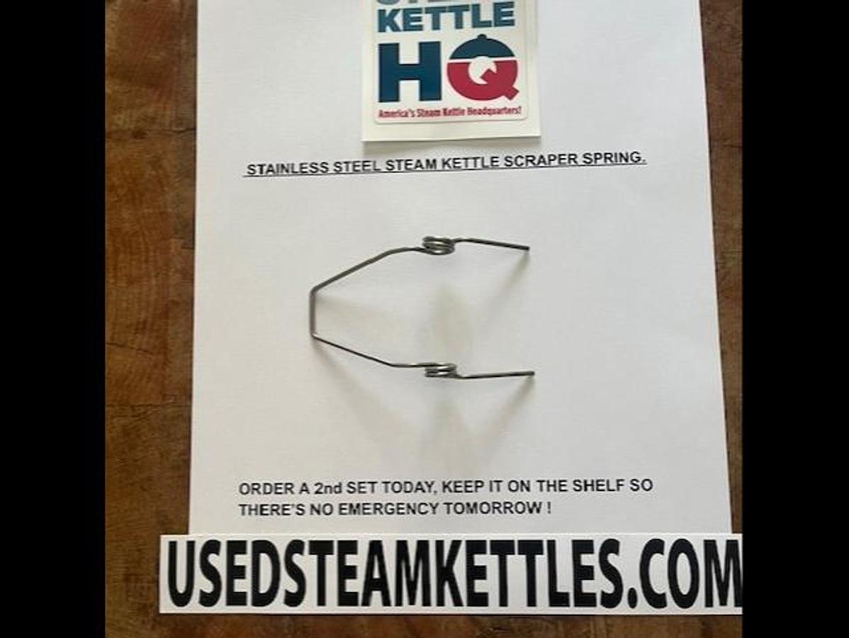   LEE STAINLESS STEEL SCRAPER SPRING FITS 3.5" x 4.5" ROUND & SQUARE FRONT KETTLE SCRAPERS !