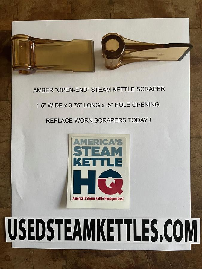 AMBER "OPEN-END" STEAM KETTLE SCRAPER FINGER AVAILABLE NOW !