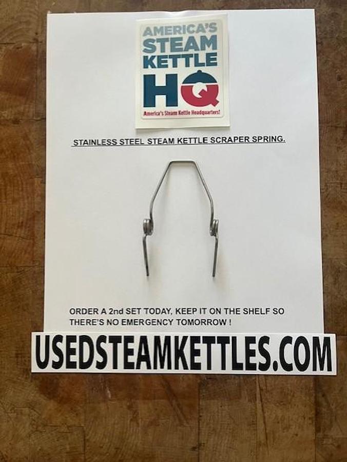   LEE STAINLESS STEEL SCRAPER SPRING FITS 3.5" x 4.5" ROUND & SQUARE FRONT KETTLE SCRAPERS !
