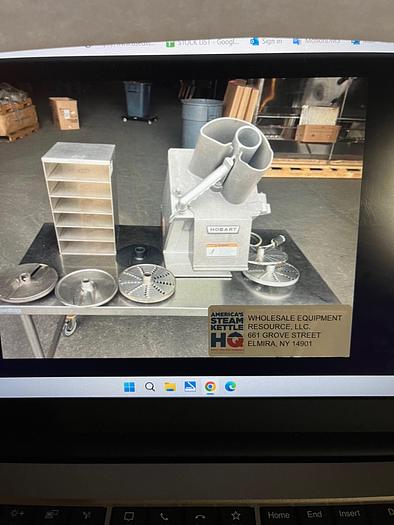 Used HOBART #FP300 FOOD PROCESSOR, WITH 5 pc's CUTTING & SHREADER BLADES, Stock #946