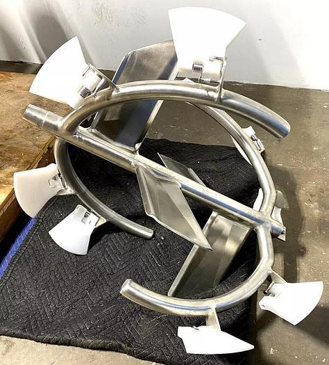 Used CLEVELAND #HAMKDL-100-CC-S, 100 GAL HORIZONTAL COOKER COOLER MIXER STEAM KETTLE, (#981C).