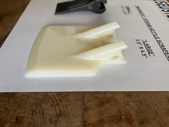 MAGNETIC STEAM KETTLE SCRAPERS IN TWO SIZES: 1.5" W x 3.5"L & 3.5" W x 4.5" L AVAILABLE N-O-W !