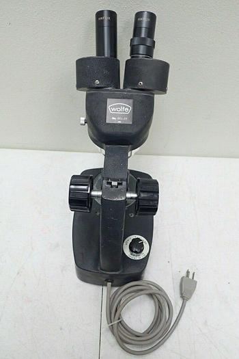 Used Wolfe Stereo Zoom Microscope with Dual Lights & 2 HWF 10X Eyepieces