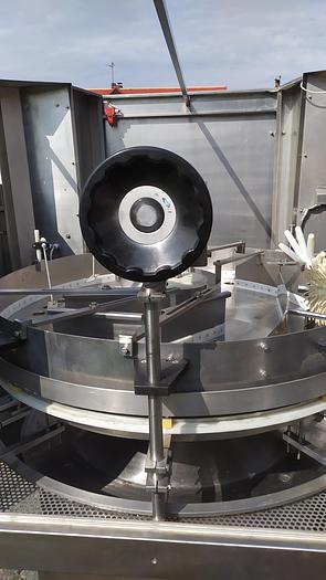 Used Napełniarka karuzelowa - gniazdowa w puszki, słoiki, opakowania plastikowe lub kartonowe firmy "MECOM"