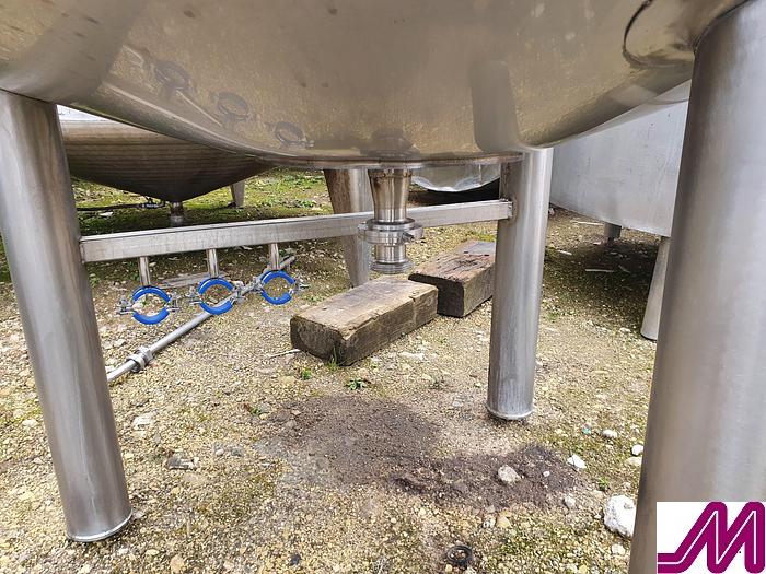 Used Gemac 1,000 Litre Stainless Steel Mix Tank with Gate Agitator