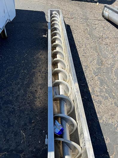 Used Conveyor, Screw, 8" x 30', Stainless Steel, 9" Deep Trough #S744710