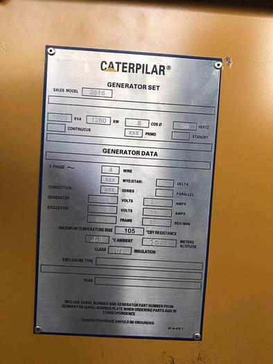 Used Caterpillar 3516 Used generators