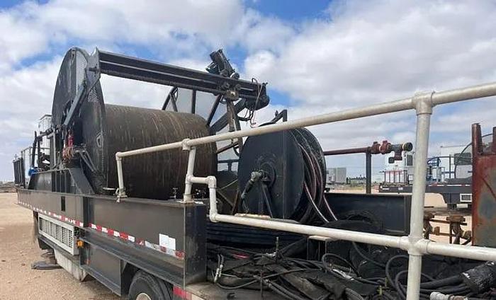 Used 2011 COILED TUBING REEL TRAILER, NOV HYDRARIG