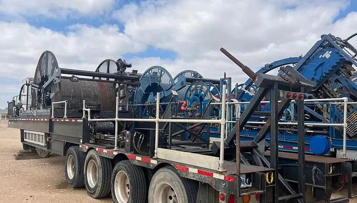 Used 2010 COILED TUBING REEL TRAILER, NOV HYDRARIG