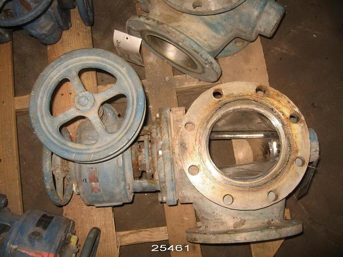 Used Dezurik 2005747 3 Way Valve, 6", Body Stainless Steel, Seat 56, Temperature 250 Degrees F #25461