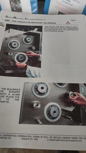 Used GERTEIS 3W POLYGRAN ROLLER COMPACTOR (#9876)