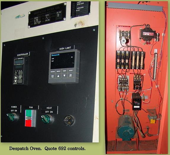 Used 38"W x 38"H x 18"L Despatch Industries Cabinet Oven, 400°F, Electric