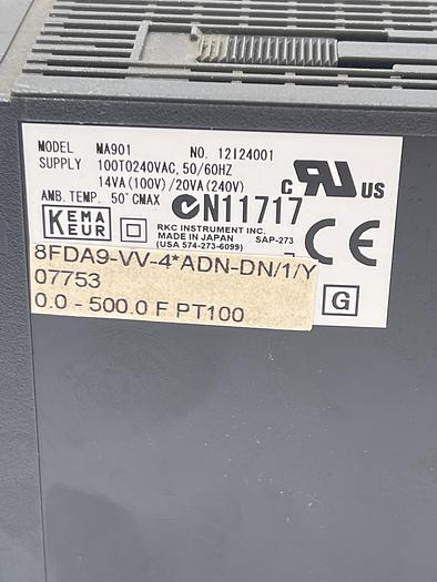 Used RKC MA901, 8FDA9-VV-4*ADN-DN/1/Y