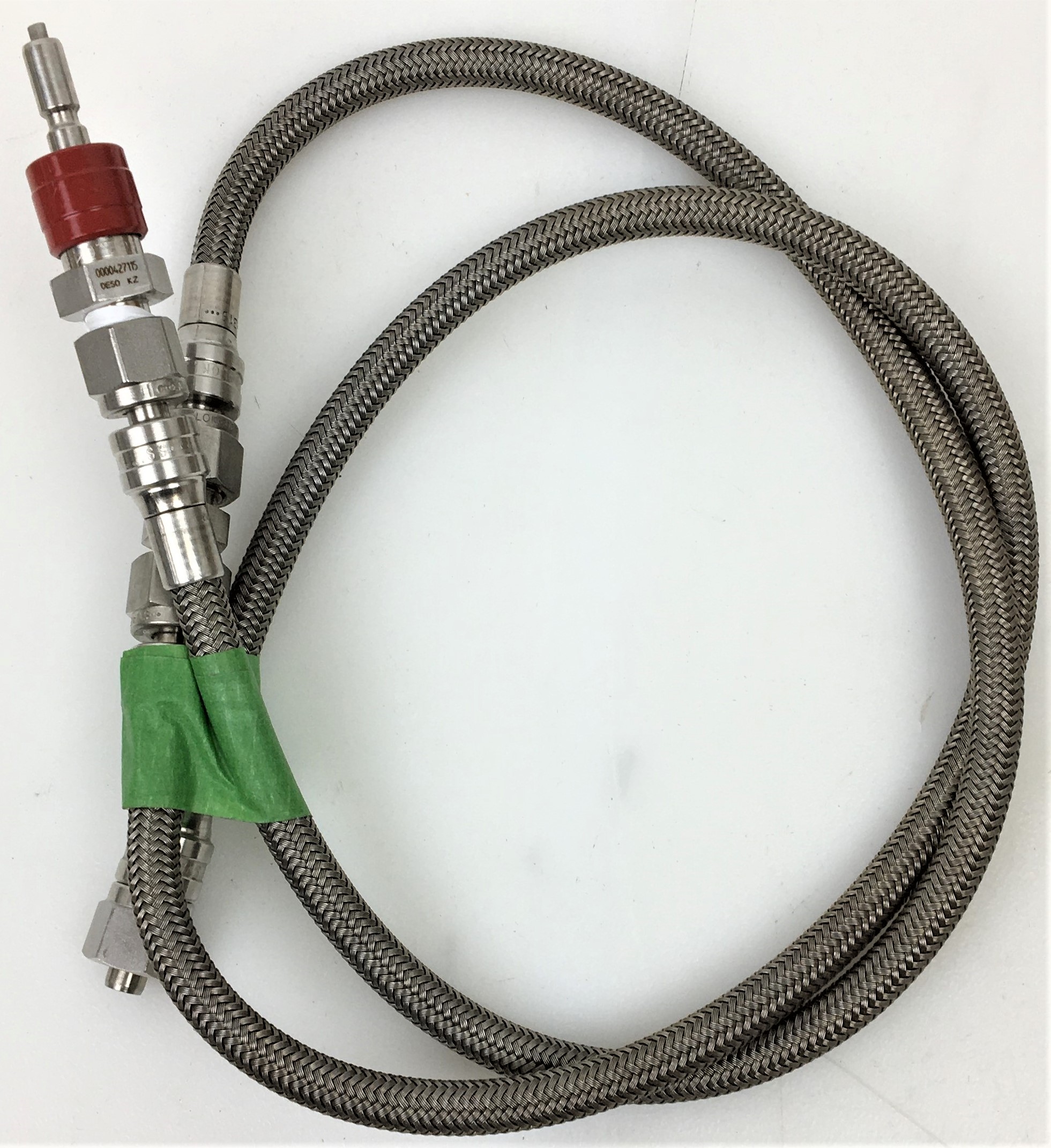 Used Swagelok Quick-Connect Valves with Stainless Steel Tubing - 1/8" Fitting