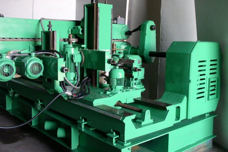 Used 136" SPANEVELLO Double End Tenoner; 6 Heads