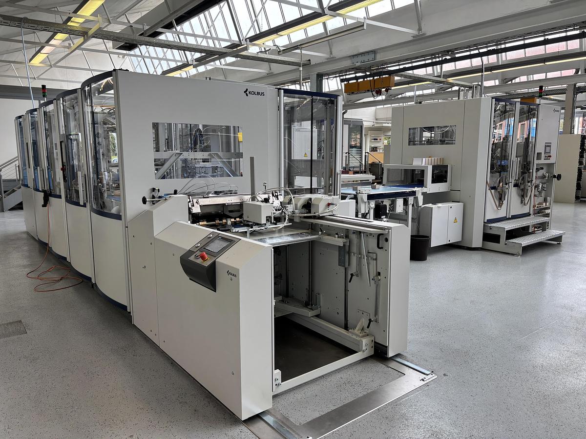 Gebraucht KOLBUS BOX LINE WRAPPER BLW 200 + KOLBUS BOX LINE TAPER BLT 200