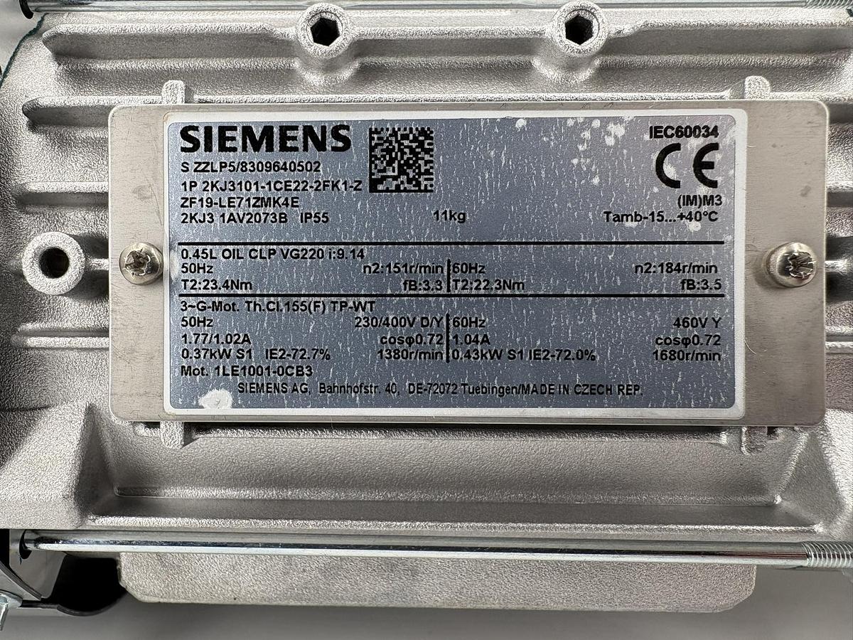 Gebraucht SIEMENS SIMOGEAR Stirnradgetriebemotor 00089101