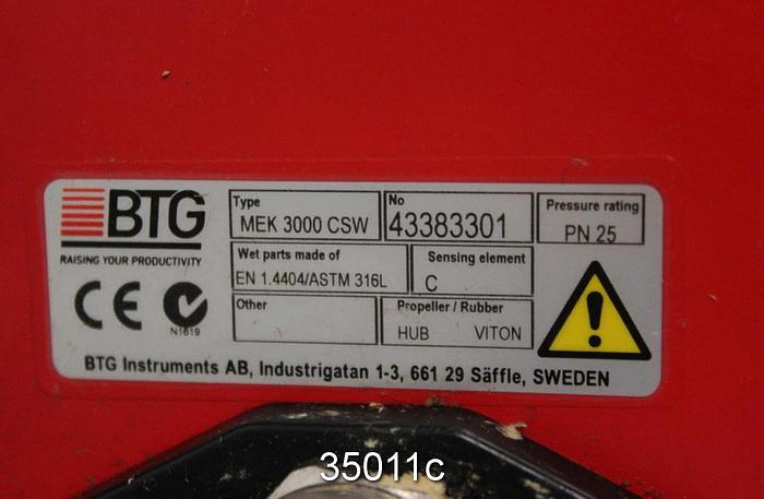 Used BTG MEK-3000 TwinTorque Consistency Transmitter #35011