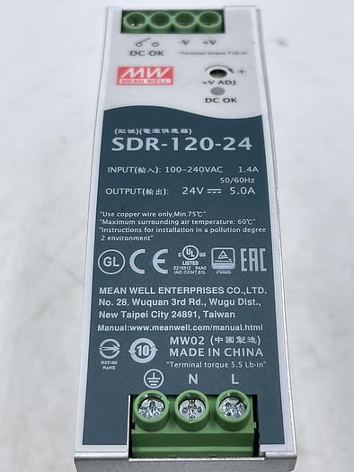 Used MEAN WELL SDR-120-24