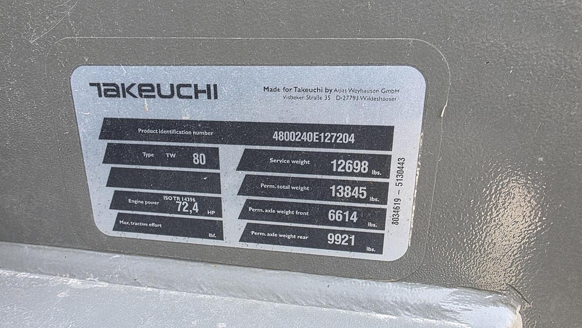 Used 2023 Takeuchi TW80