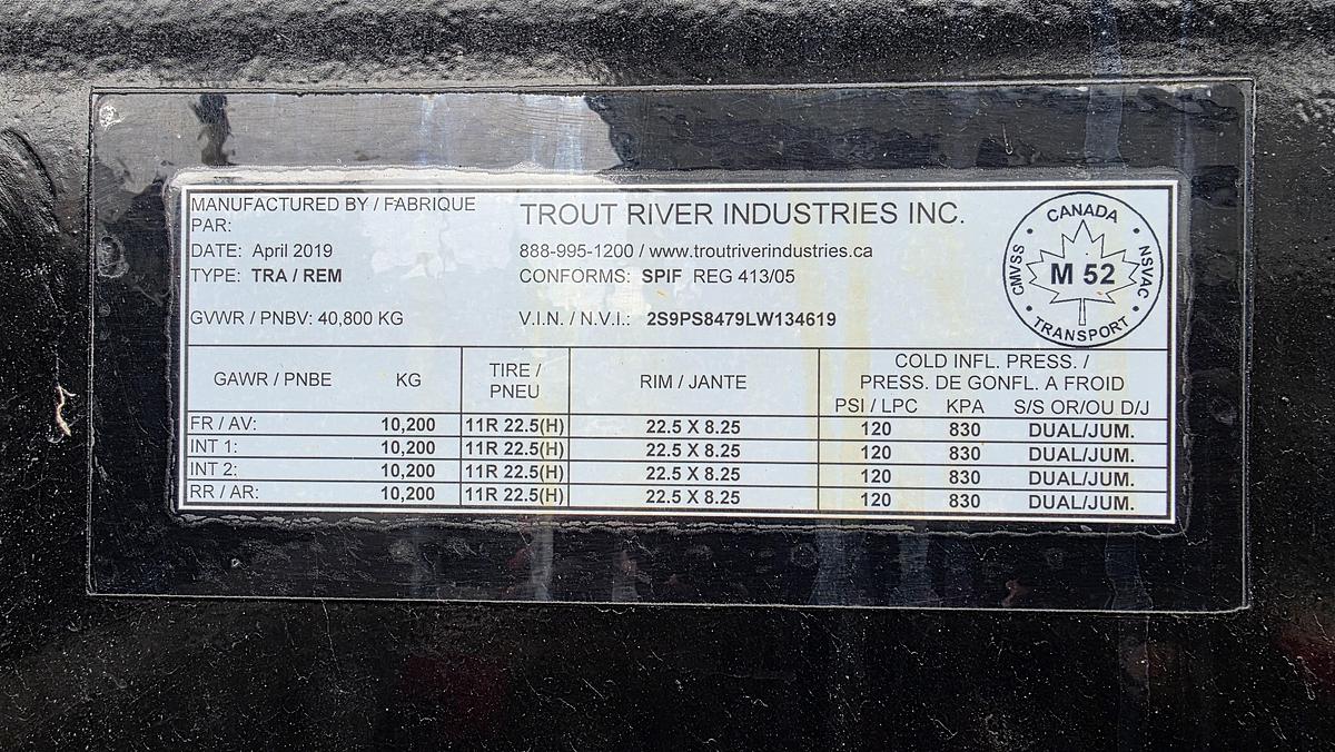 Used 2020 Trout River 4 axles Live Bottom