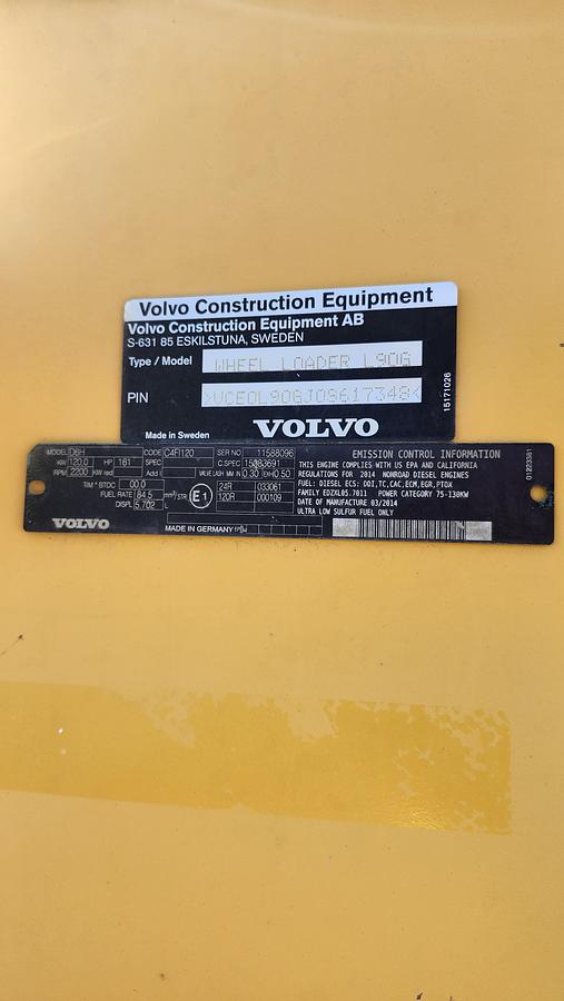 Used 2014 Volvo L90G