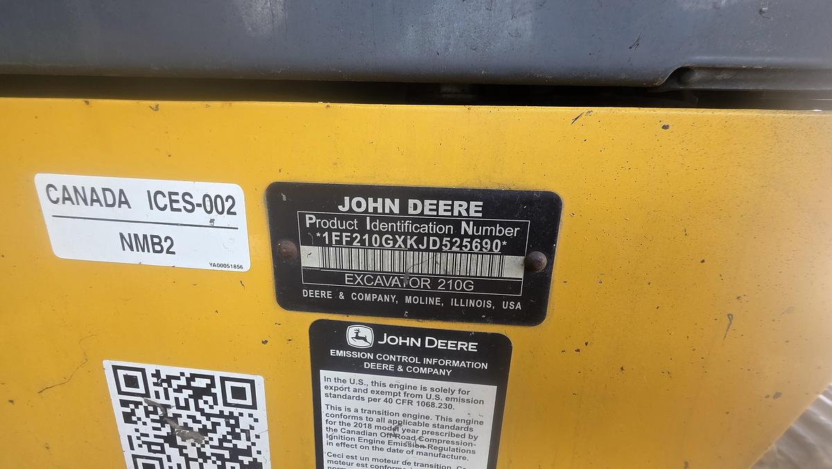 Used 2018 John Deere 210G