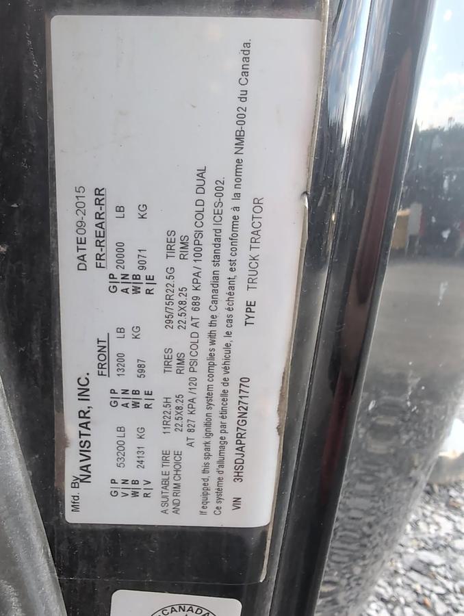 Used 2016 International Prostar