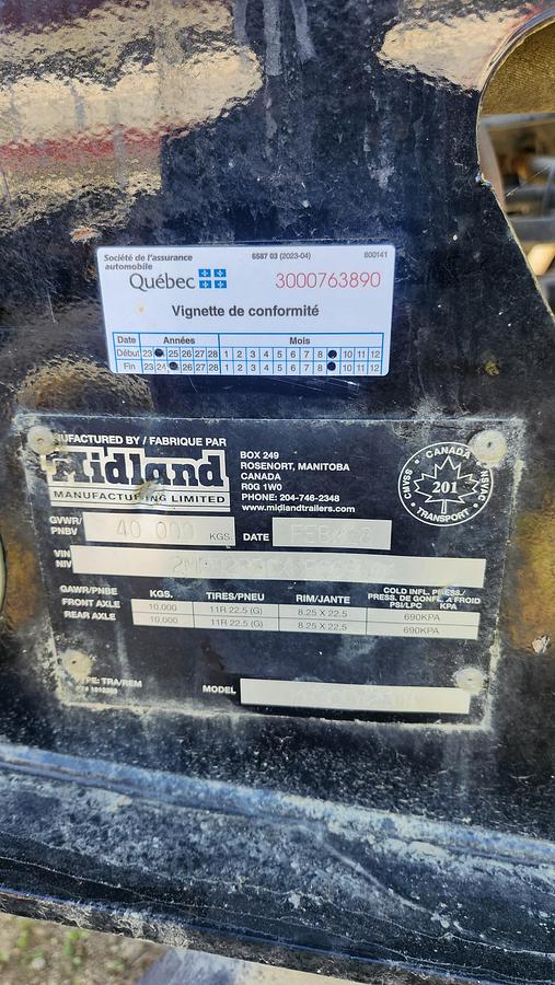 Used 2018 Midland TW2500 Lead Side Dump