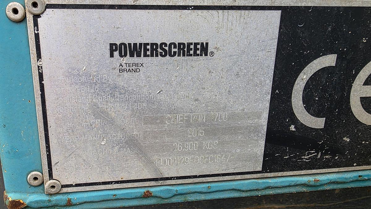 Used 2015 Powerscreen Chieftain 1700