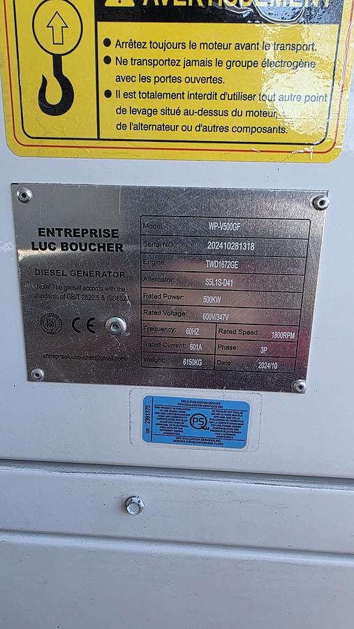 Used 2024 Volvo 500 kW