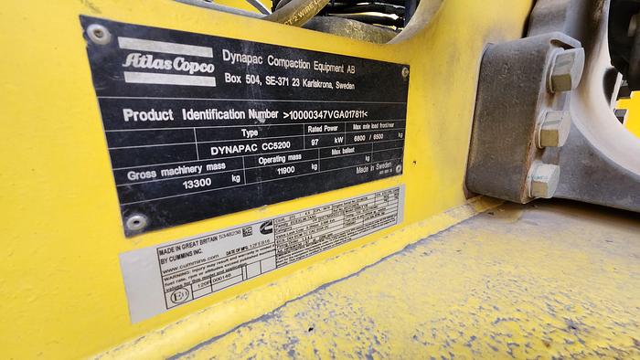 Used 2016 Dynapac CC5200