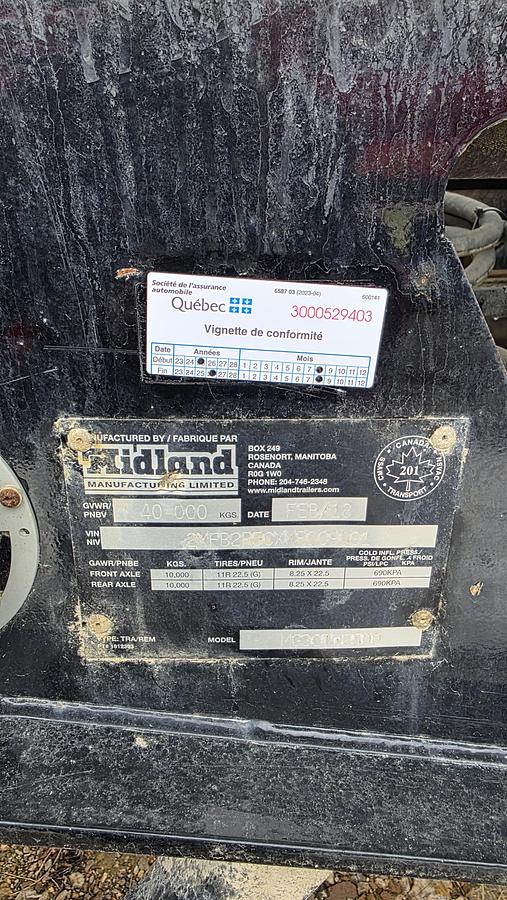 Used 2018 Midland TW2500 Lead Side Dump