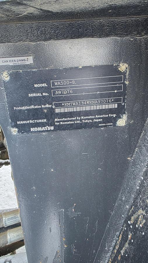 Used 2020 Komatsu WA500-8