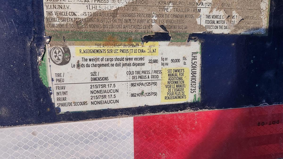 Used 2004 Landoll 3 axles / 24 + 5 feet