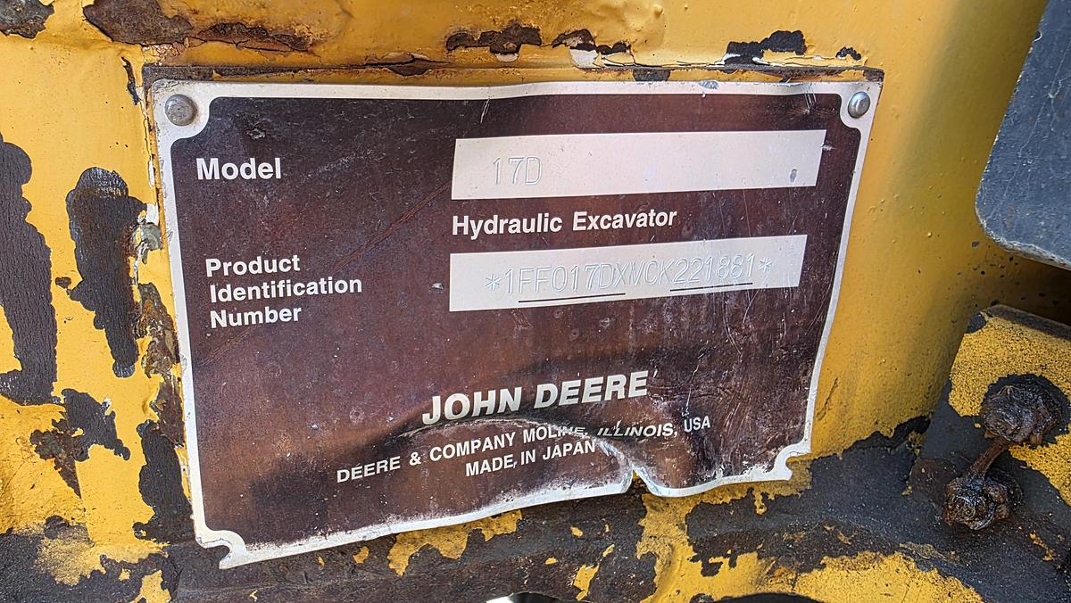 Used 2012 John Deere 17D