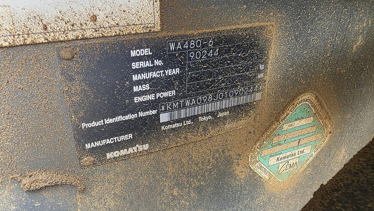Used 2010 Komatsu WA480-6