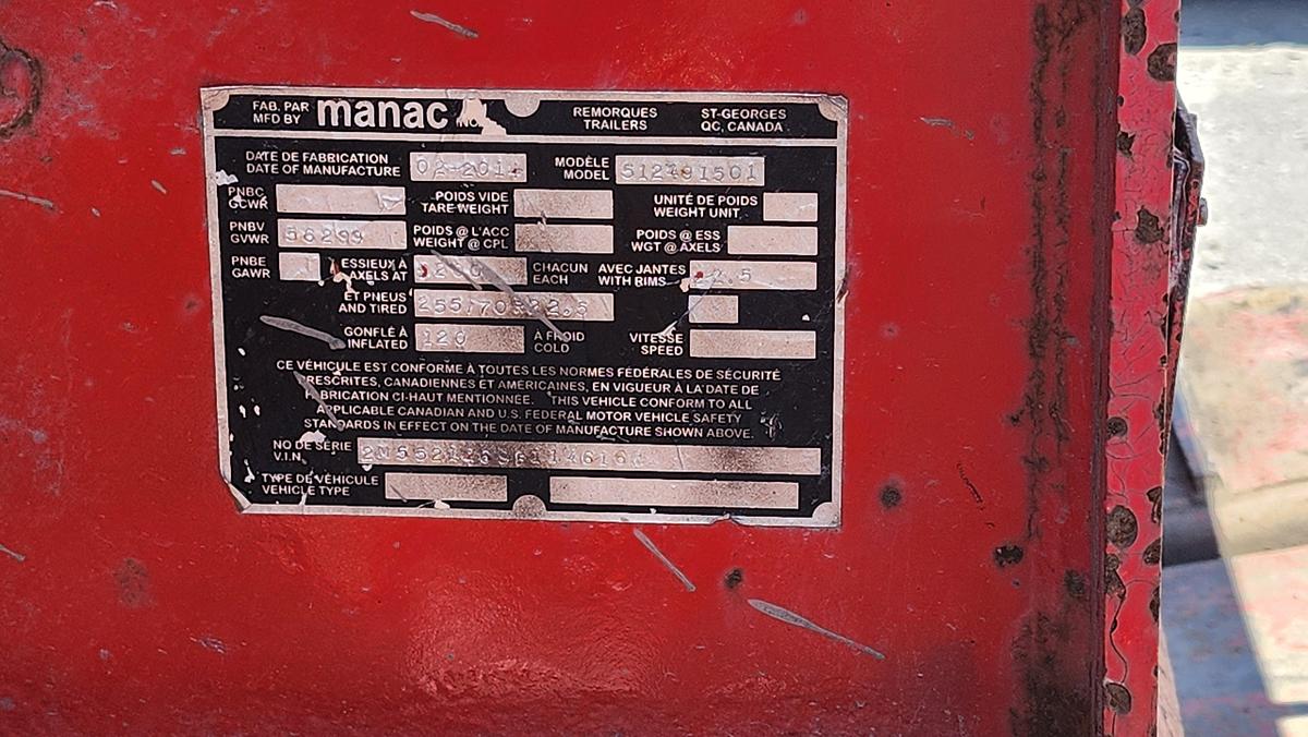 Used 2015 Manac 35 tons / 2 axles