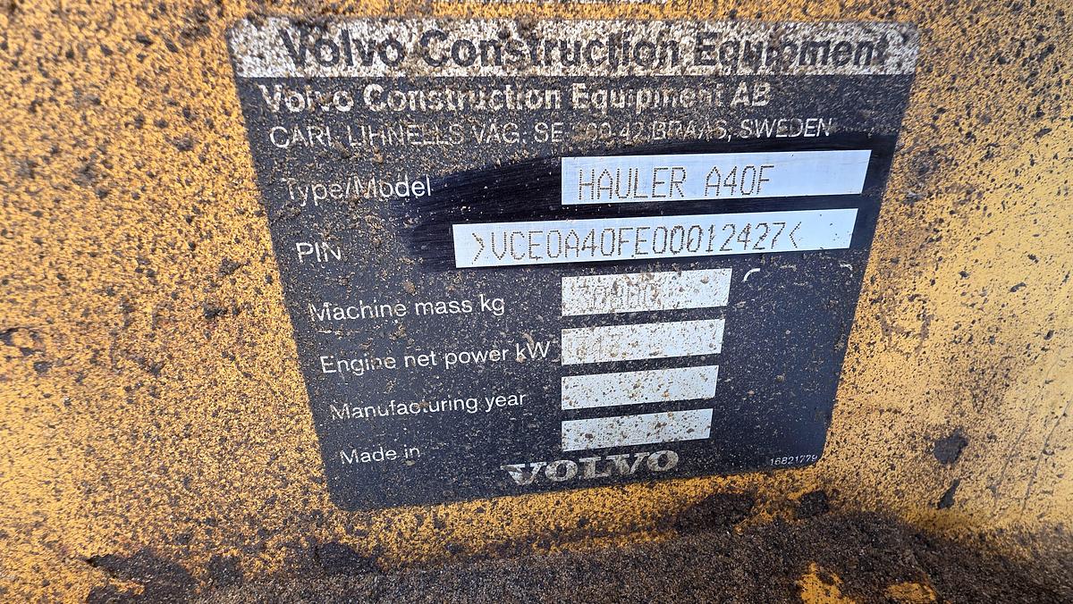Used 2012 Volvo A40F