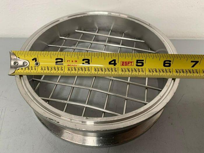 Used Stainless Steel 6.5" by 2" Sanitary Coupling w/ Mesh