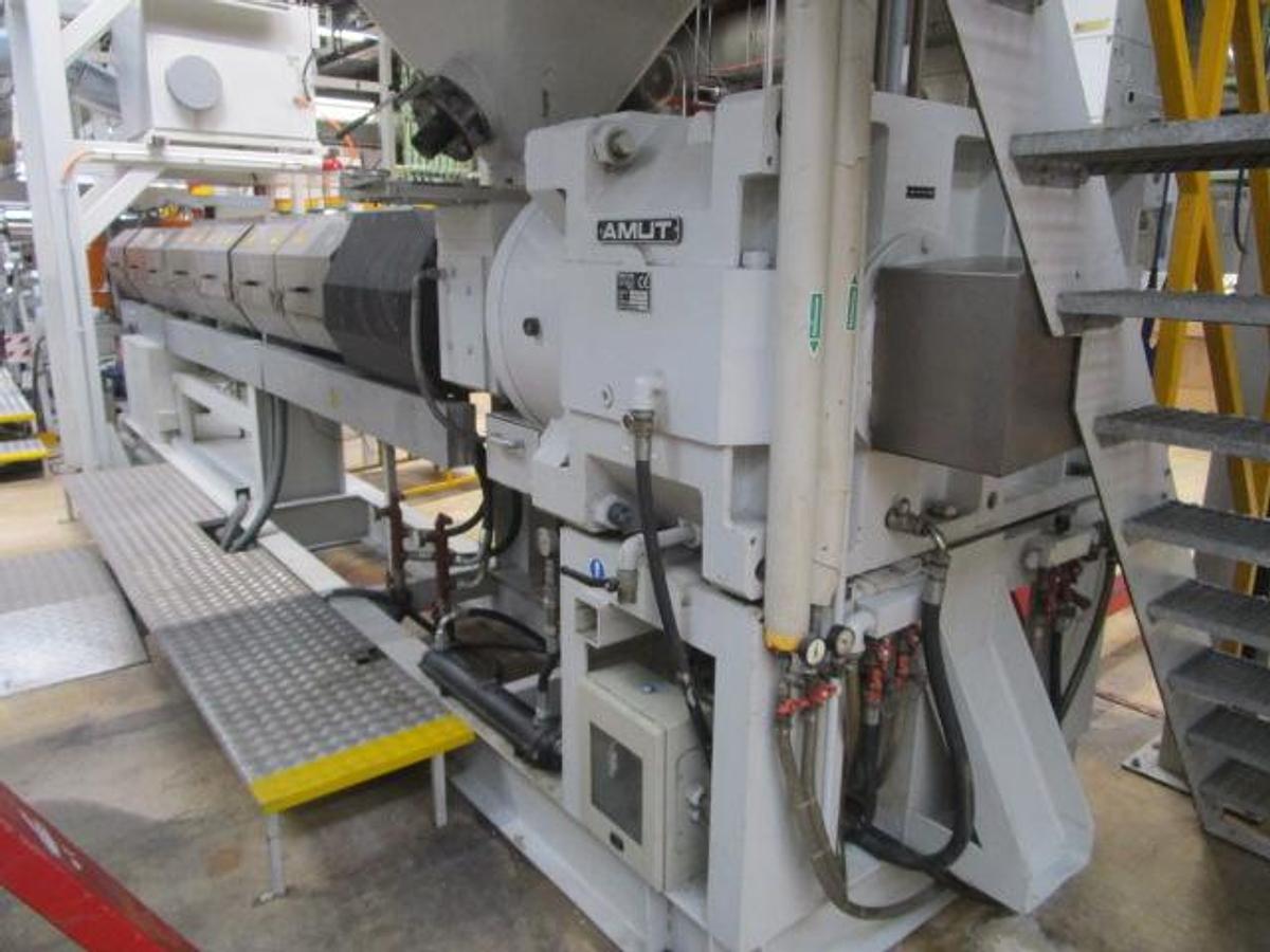 Used 2004 AMUT EZ 160 1200/1000 mm.single screw 1 Ton/h PS PP