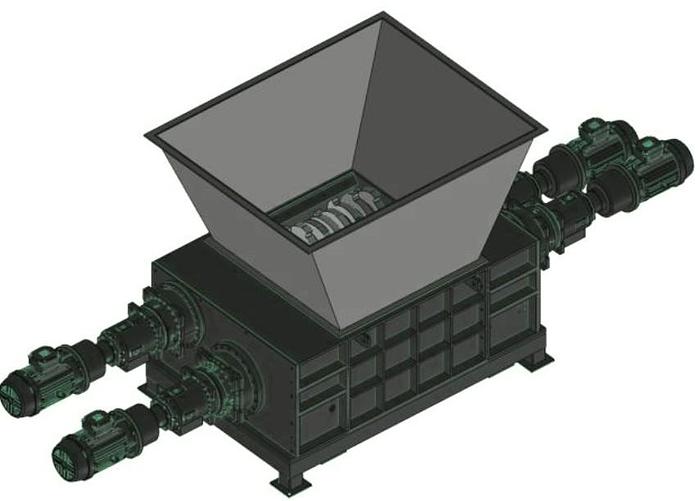 GERS600.8 4-SHAFT SHREDDER 600x800 15 kw