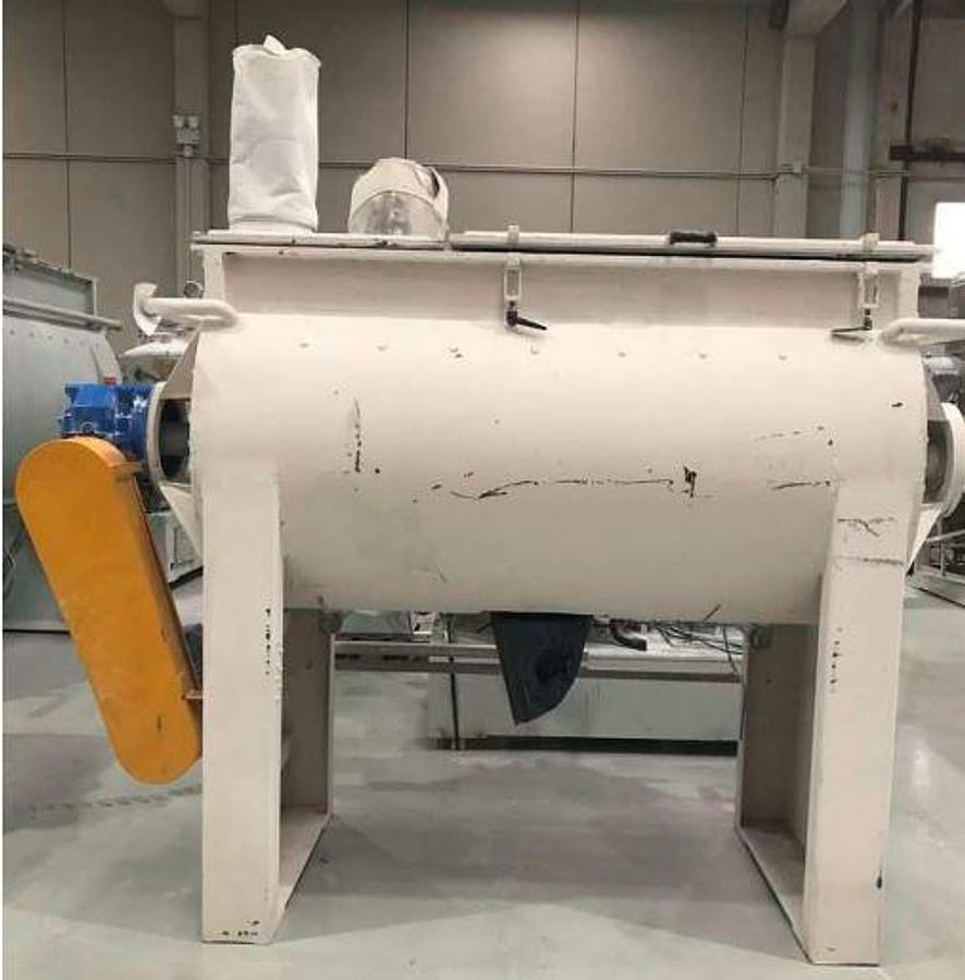 Used CACCIA turbomixer hot and cold, horizontalm for PVC and more