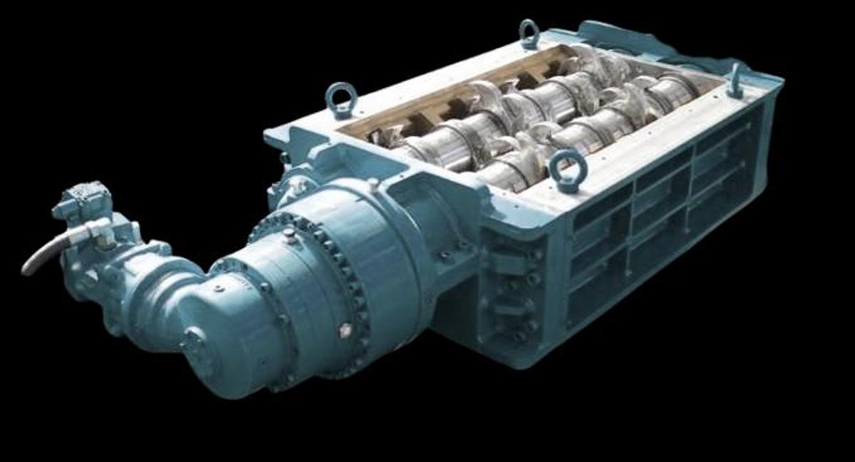 DUAL SHAFT HEAVY DUTY SHREDDER 1.500 mm. 75 kw