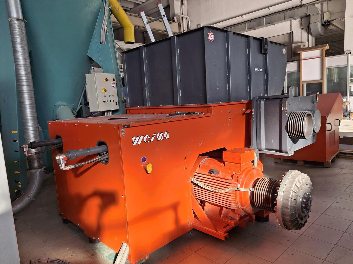 Refurbished single shaft shredder 1500 mm 90 kw weima 2015