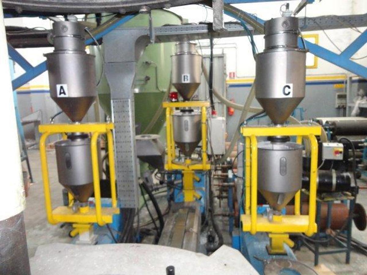 Used EXTRUDER GHIOLDI s.55-75-55, d.300, w.1700 mm.